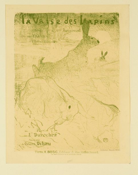 Null Henri de TOULOUSE LAUTREC (1864 - 1901). La Valse des Lapins. 1895. Lithogr&hellip;