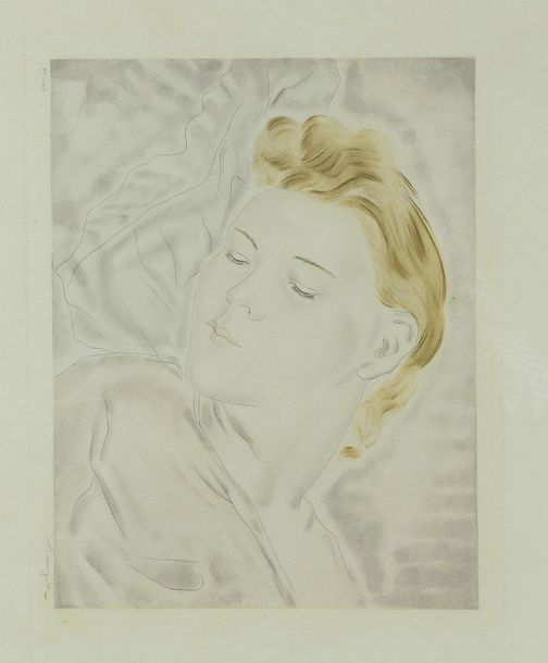 Null Tsuguharu FOUJITA (1886 - 1968). Sleeping woman. 1930

Etching and aquatint&hellip;