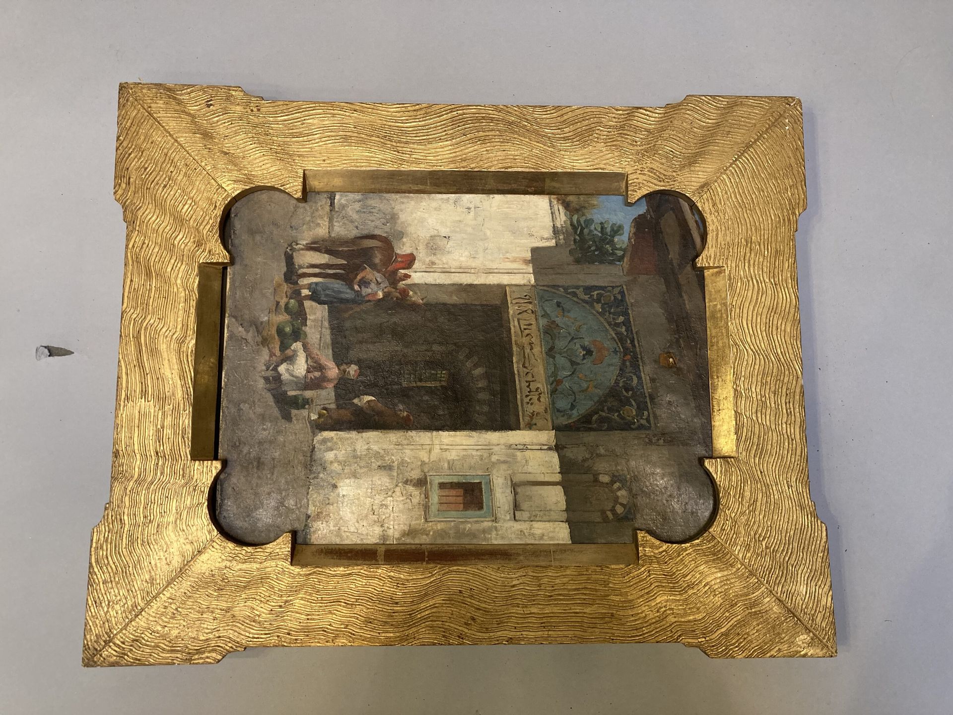 Null 卖西瓜的人

油画

东方主义风格的绘画，镀金木框。

33 x 24厘米

恢复和故障

原样出售