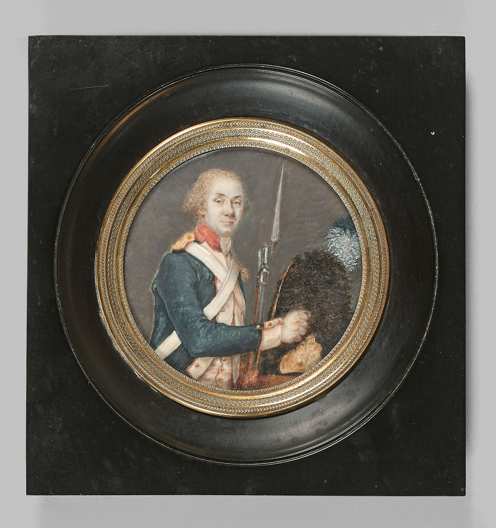 École FRANÇAISE de la fin du XVIIIe siècle 
Porträt eines Offiziers der National&hellip;