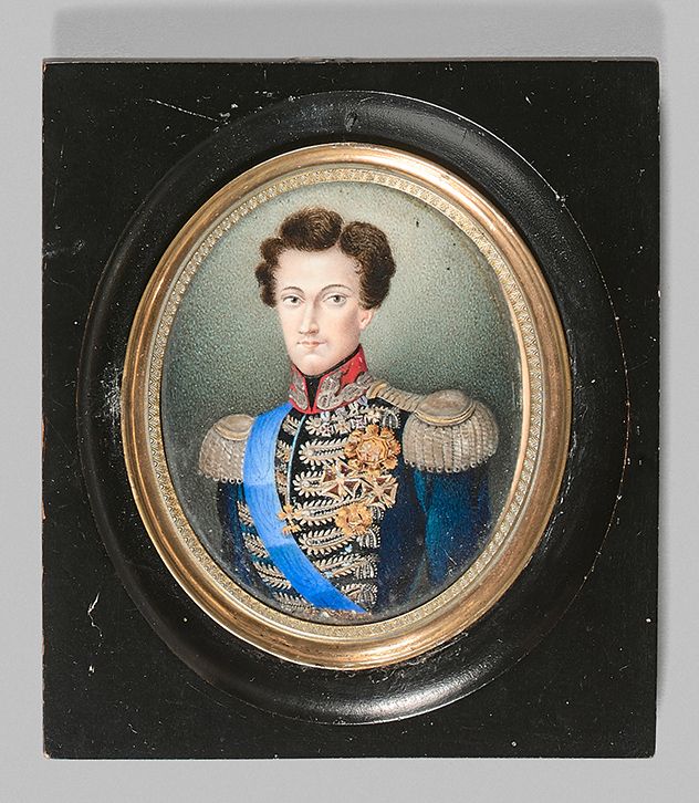 École ITALIENNE vers 1830 
Portrait of Charles Albert of Savoy, King of Sardinia&hellip;