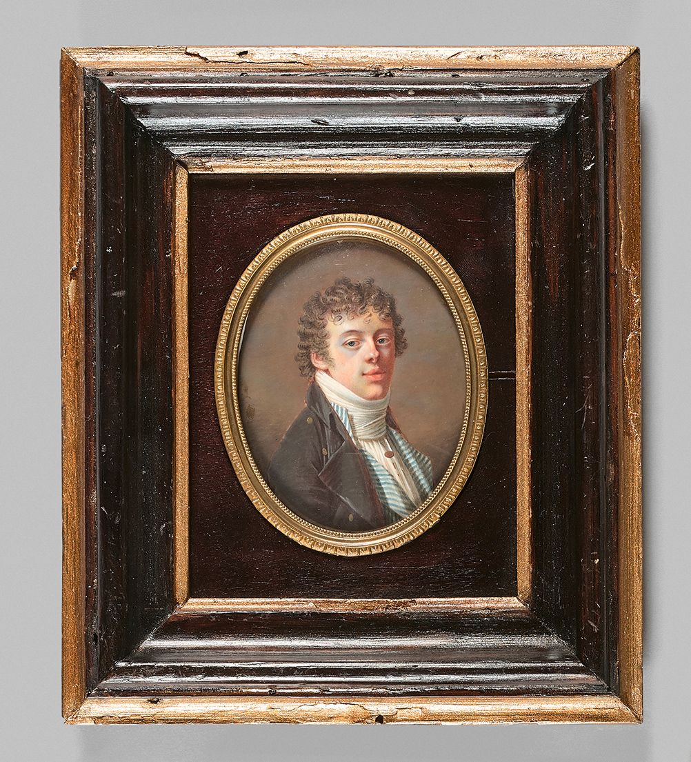 Domenico BOSSI (1767-1853), d'après 
Portrait of Gottlob Henry Noer.
Oval miniat&hellip;