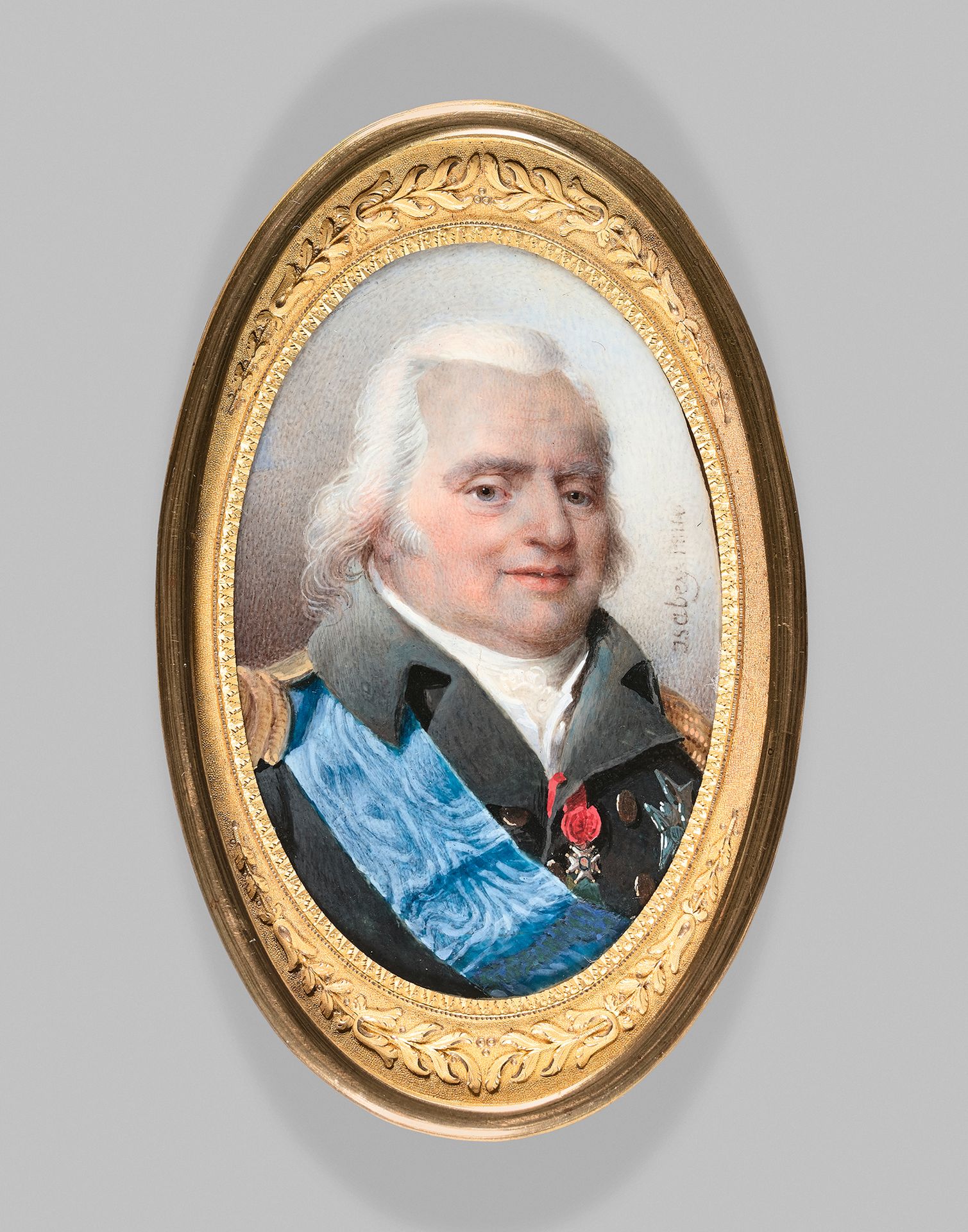 Jean-Baptiste ISABEY (Nancy, 1767 - Paris, 1855) 
Portrait du roi Louis XVIII, 1&hellip;