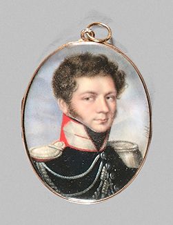 José OTHON (Espagnol, actif à Paris 1817-1840) 
Portrait d'un officier, 1818.
Mi&hellip;