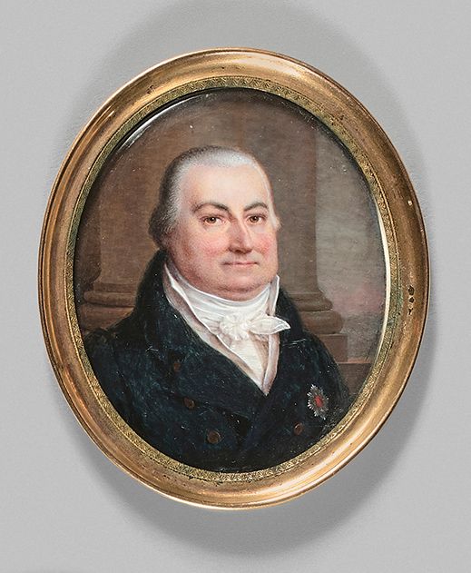 Ferdinand MACHÉRA (1776-1843), entourage de 
Porträt eines Mannes auf einem Säul&hellip;