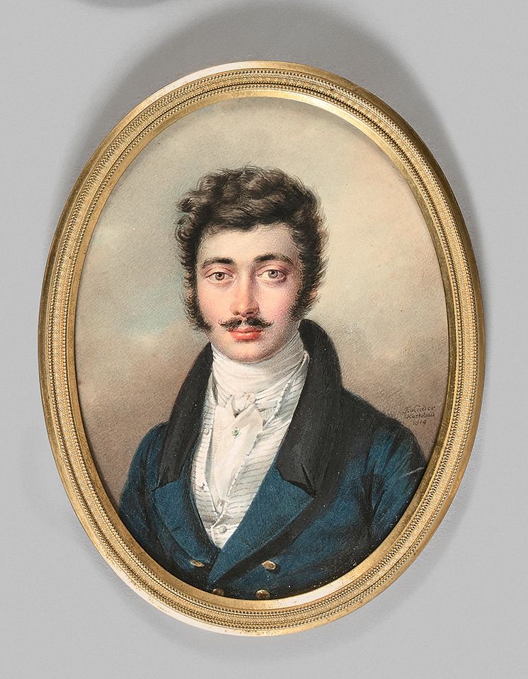 Friedrich Johann Gottlieb LIEDER (Autrichien, 1780-1859) 
Retrato de un joven, K&hellip;