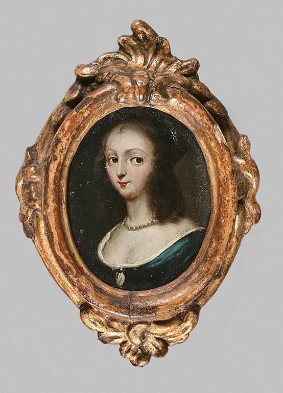 École Française du XVIIe siècle 
Portrait de Ninon de Lenclos.
Miniature ovale p&hellip;