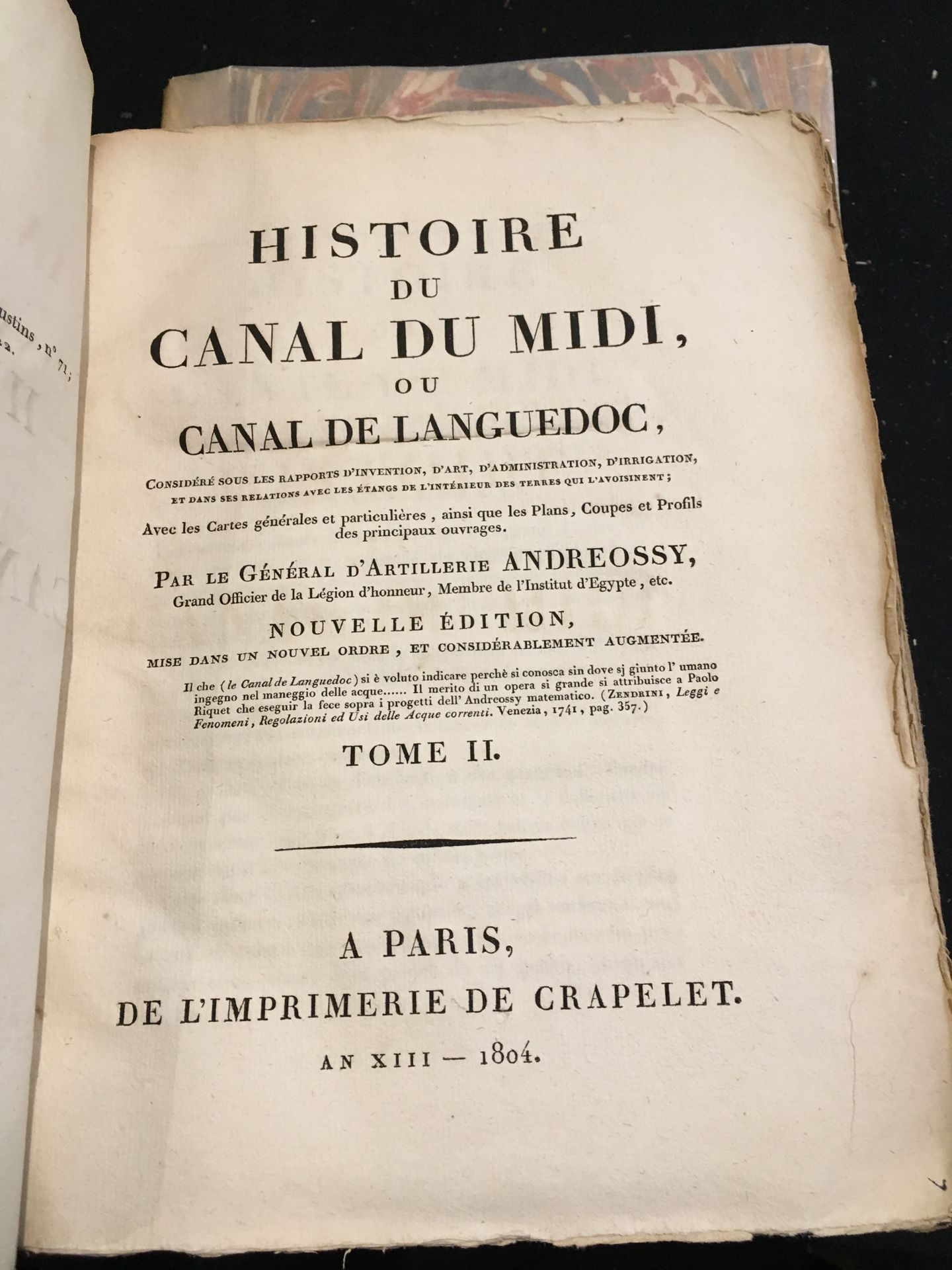 Null LANGUEDOC (CANAL DE)]. ANDRÉOSSY (General Antoine François). History of the&hellip;