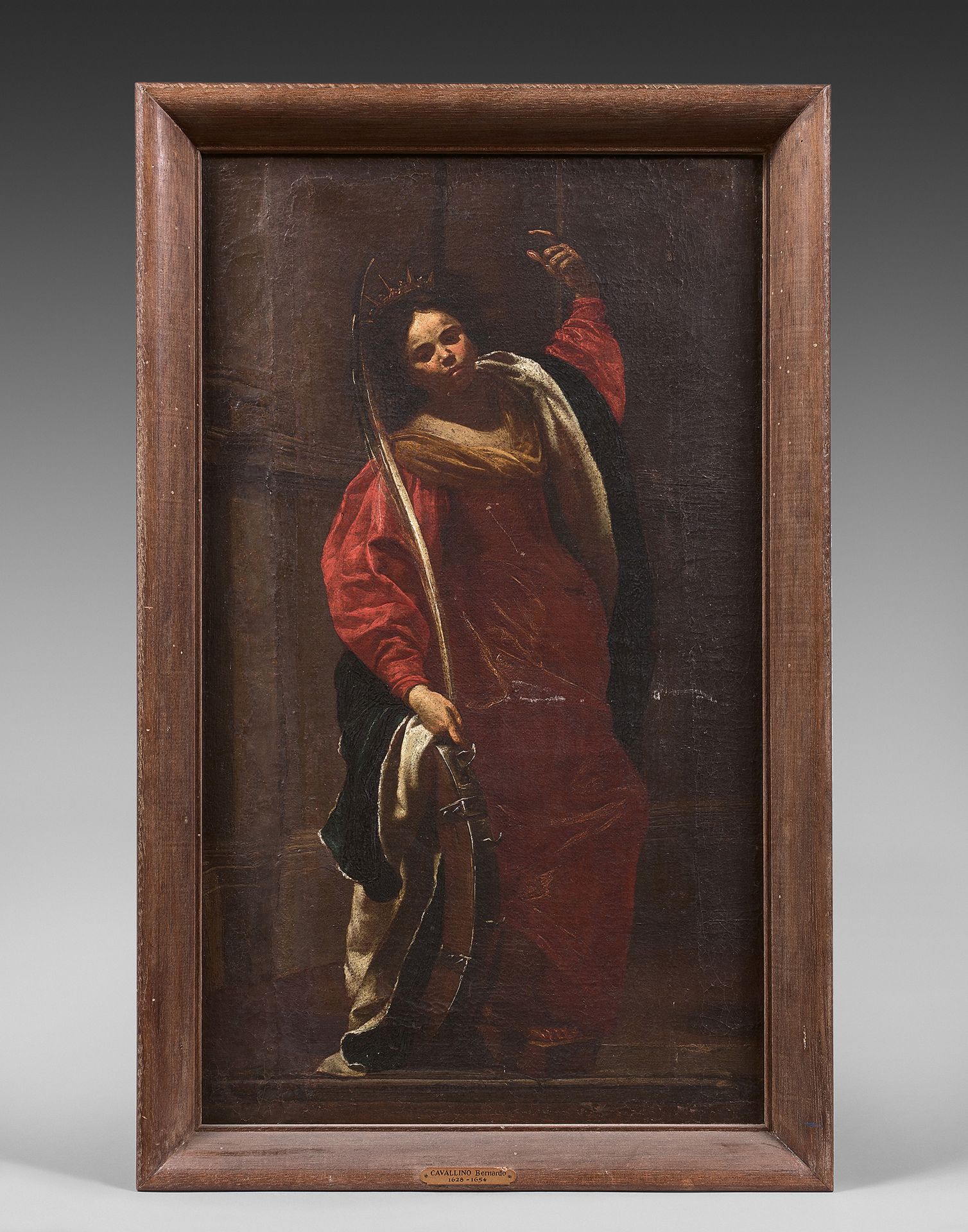 Simon VOUET (Paris 1590-1649) 
亚历山大的圣凯瑟琳和锡耶纳的圣凯瑟琳



一对画（侧面放大了约5厘米）。



抬高，有划痕，有&hellip;