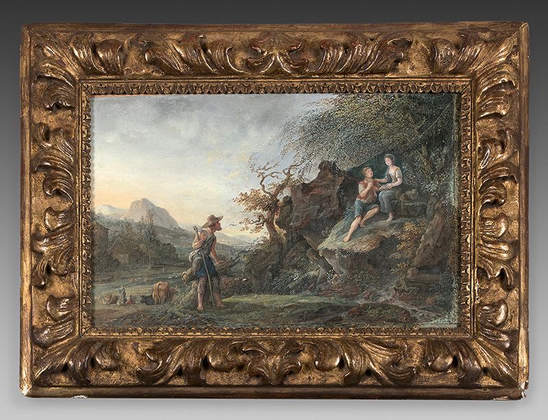 HENRI-JOSEPH VAN BLARENBERGHE (LILLE 1741-1826) Daphnis et Chloé
Gouache.
Signé &hellip;