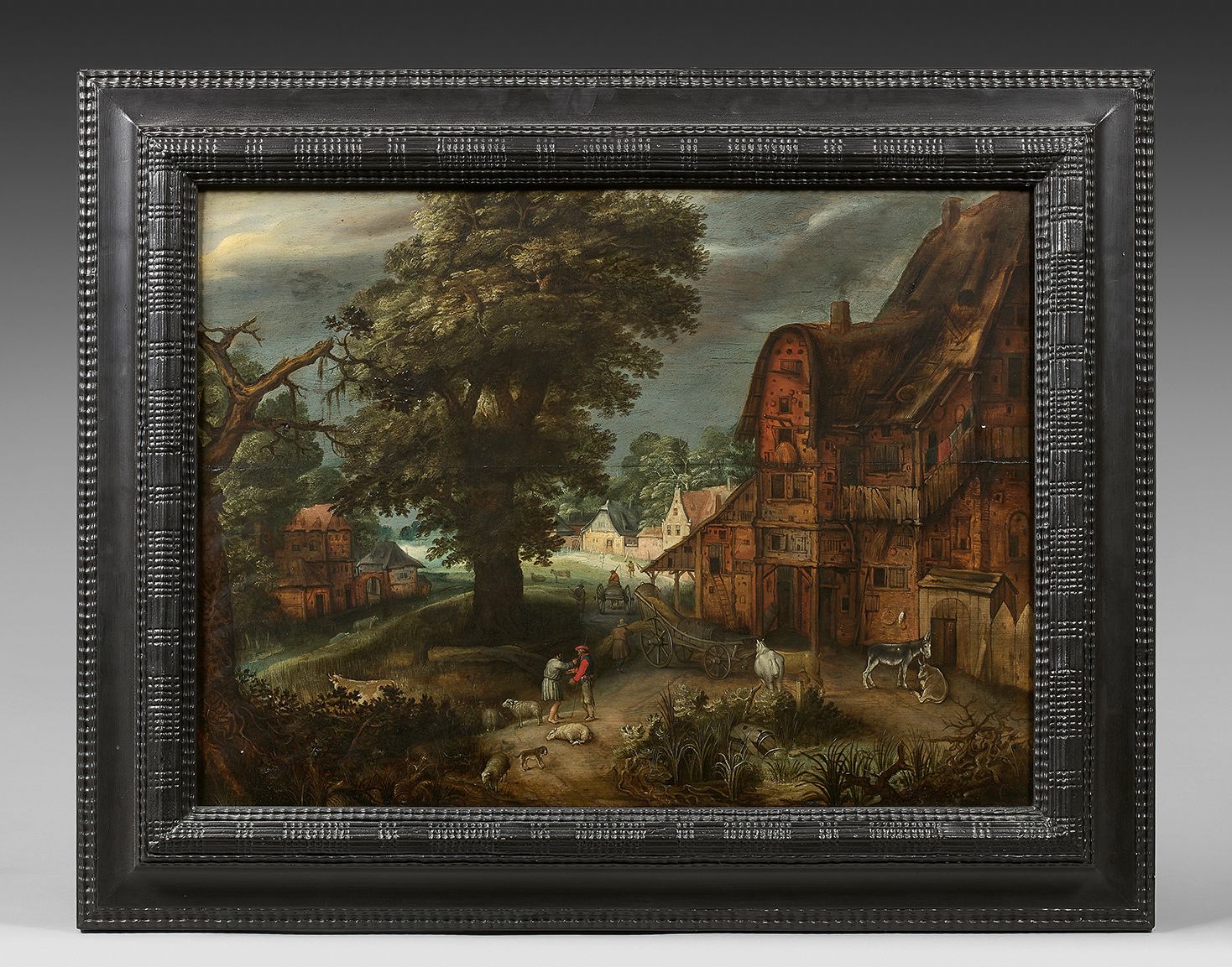 École FLAMANDE du XVIIe siècle, suiveur de Jan II BRUEGEL Berger et son troupeau&hellip;