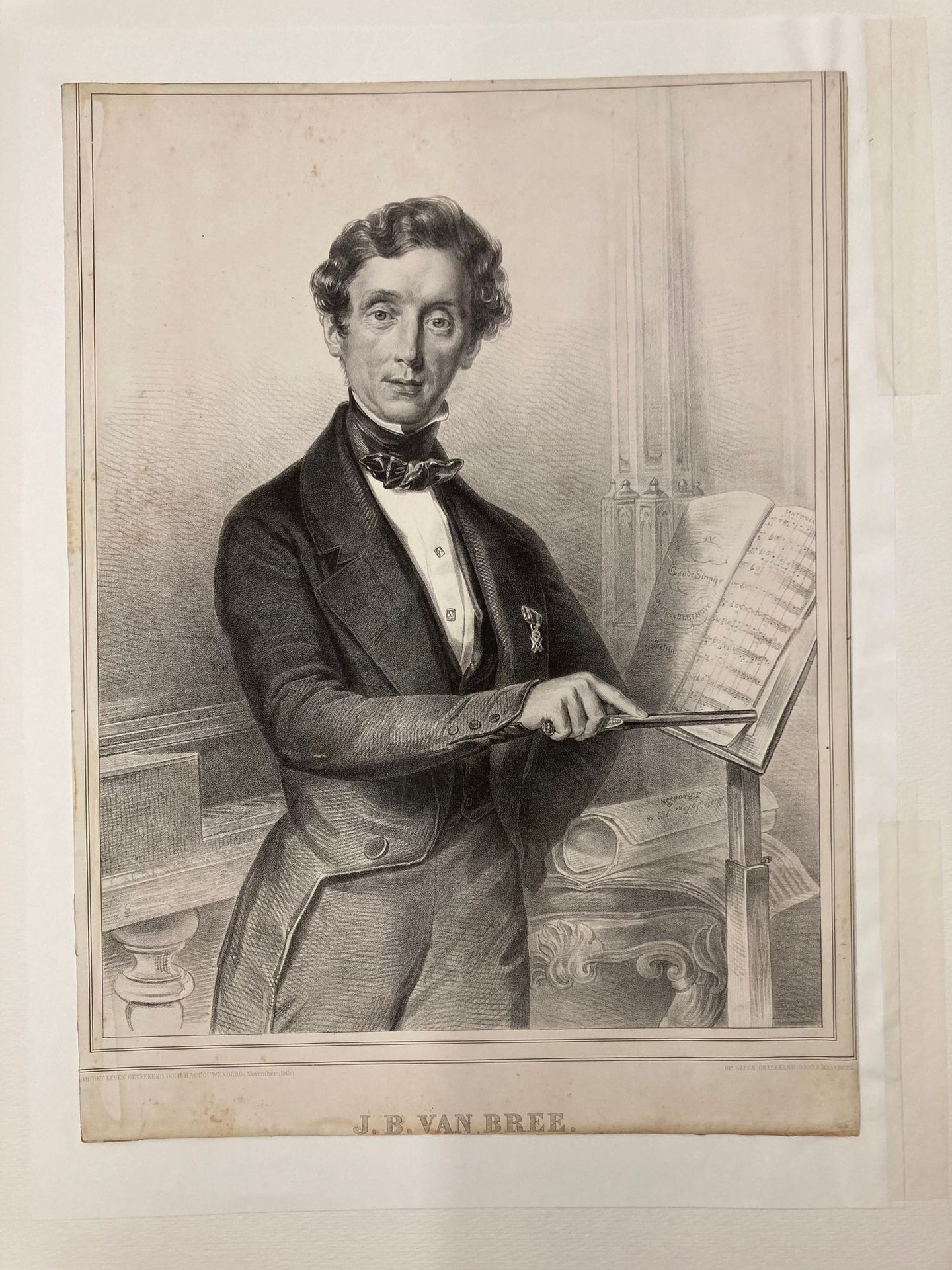 DIVERS MUSICIENS Portraits de F. Mendelssohn, Ed. Wolff, J. B. Van Bree, Herz, M&hellip;