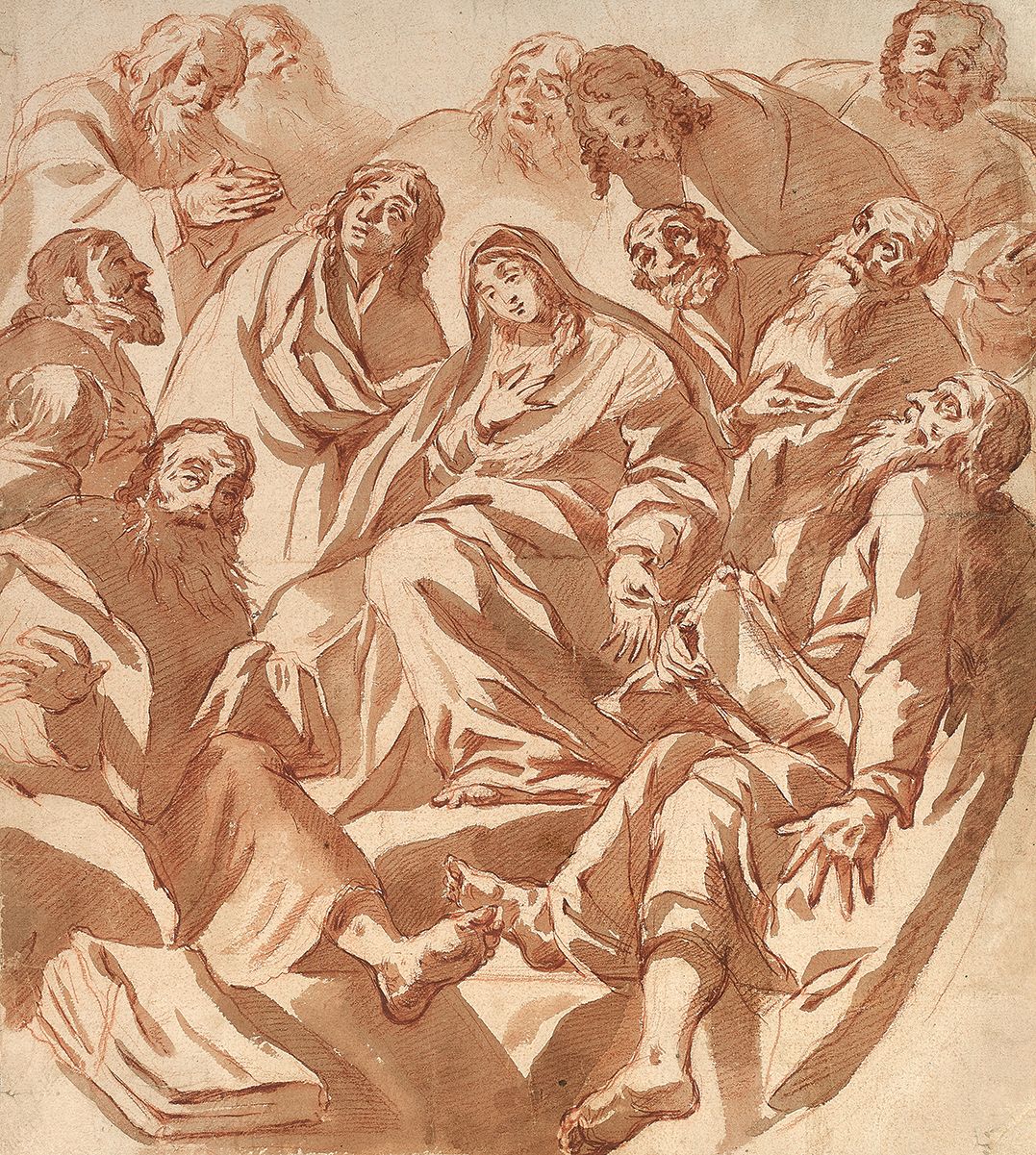 CLAUDE VIGNON (TOURS 1593-PARIS 1670) 被使徒包围的圣母
棕色水洗和红色粉笔。
42 x 36 cm
我们的构图可以与杰罗姆&hellip;