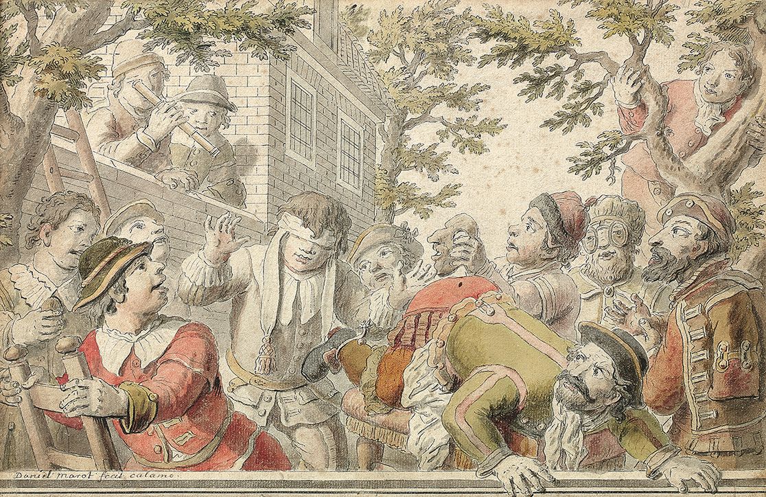 Attribué à Daniel II MAROT le JEUNE (Londres 1695-La Haye 1769) The Game of Coli&hellip;