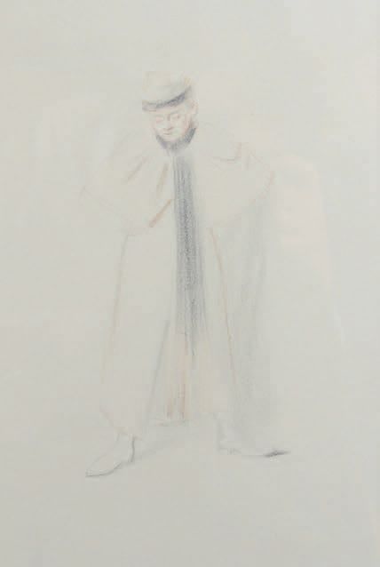 Jean-Louis FORAIN (1852-1931) Le manteau
Dessin au crayon noir et à l'estompe re&hellip;