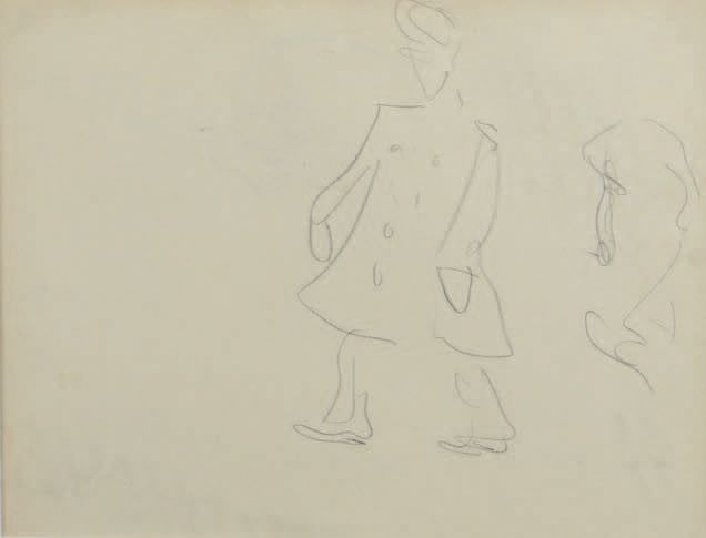 Albert Marquet (1875-1947) Die Jacke
Schwarze Bleistiftzeichnung.
20 x 26,5 cm