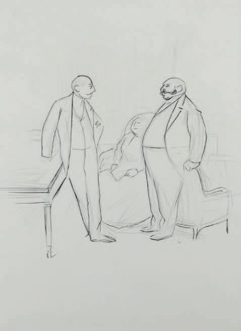 Jean-Louis FORAIN (1852-1931) 讨论
铅笔线的水墨画。
36 x 26 cm