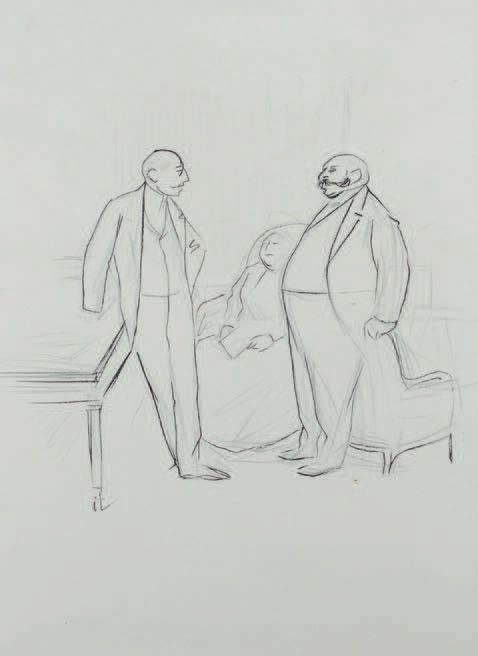 Jean-Louis FORAIN (1852-1931) La discussion
Dessin à l'encre sur traits de crayo&hellip;