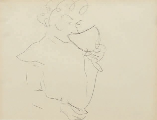Albert Marquet (1875-1947) 拿着碗的女人
双面黑色铅笔画。
26.5 x 20 cm