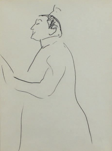 Albert Marquet (1875-1947) 男人的轮廓
双面黑色铅笔画。
26.5 x 20 cm