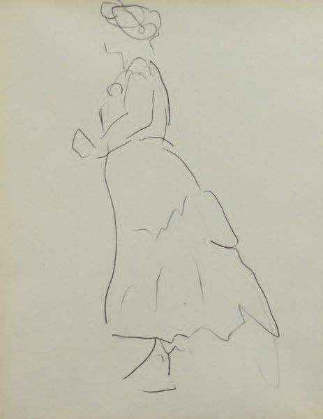 Albert Marquet (1875-1947) 短发女人的侧面
双面黑色铅笔画。
26.5 x 20 cm
