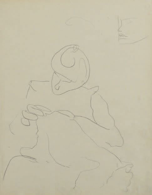 Albert Marquet (1875-1947) Woman at her seam
Black pencil drawing.
26.5 x 20 cm