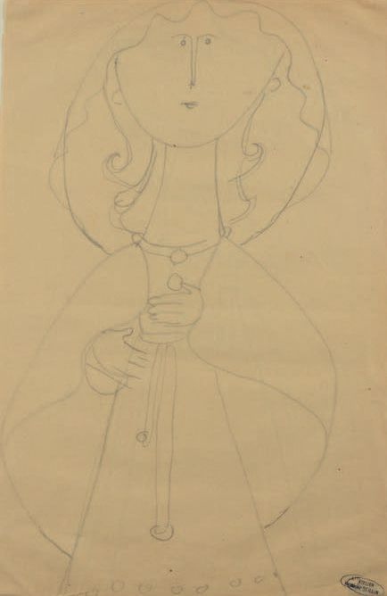André DERAIN (1880-1954) Sainte
Deux dessins au crayon noir, portent le timbre d&hellip;