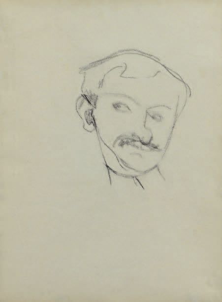 Albert Marquet (1875-1947) 男子肖像
双面黑色铅笔画。
26.5 x 20 cm