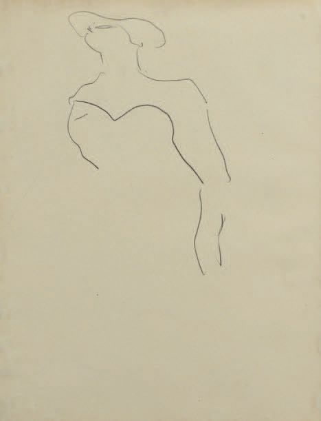 Albert Marquet (1875-1947) Étude de femme
Dessin au crayon noir.
26,5 x 20 cm