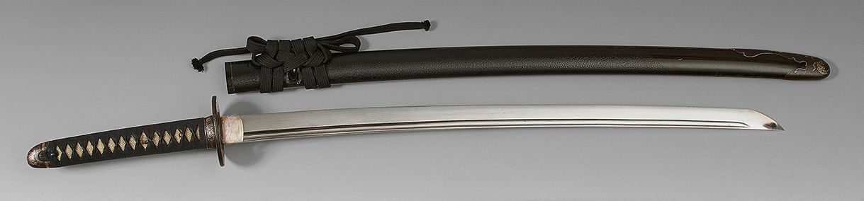 Null Katana, blade with grooves of 63,5 cm, suriage, two mekugi-ana, gunome temp&hellip;