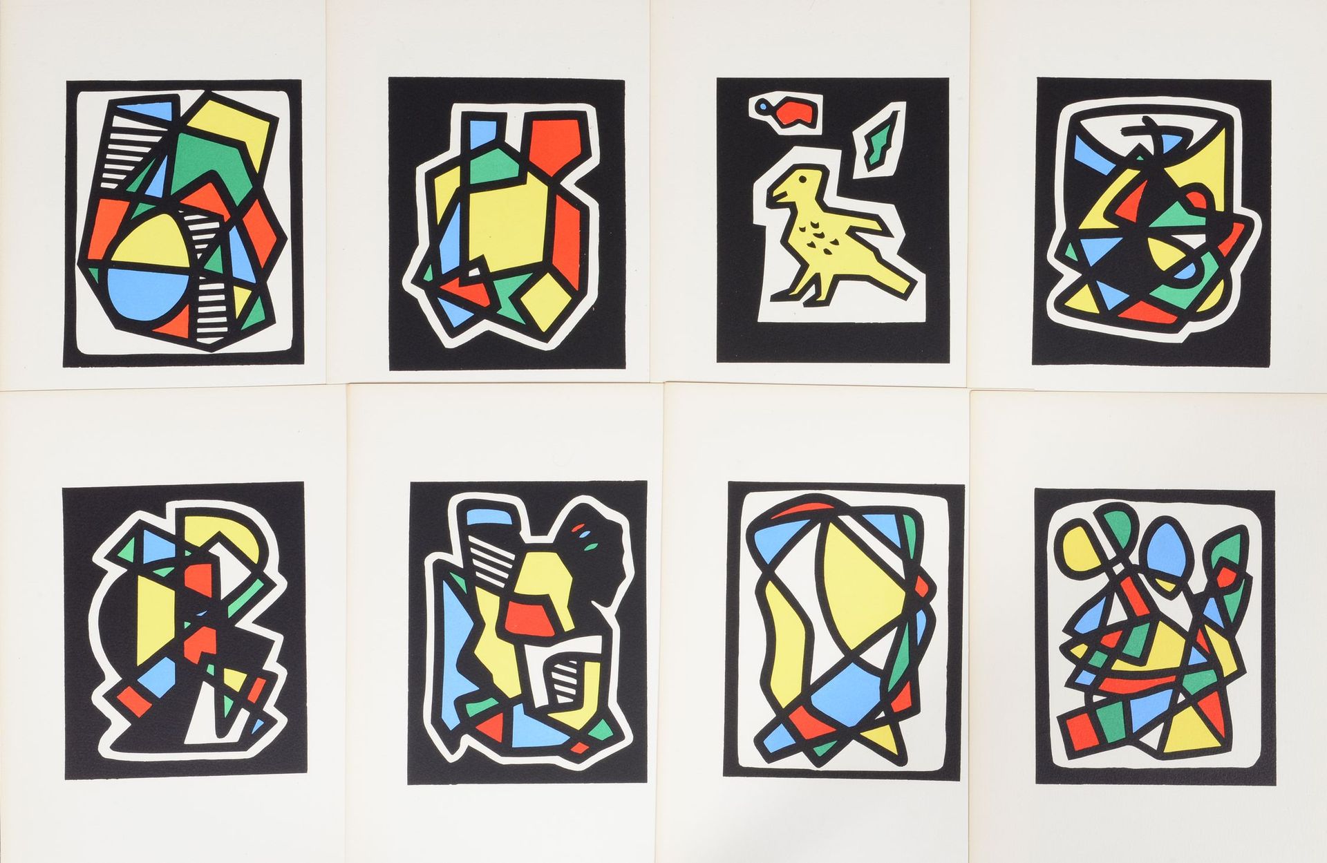 Null Emile LAHNER (1893 - 1980) - Formes. - Portfolio de 16 planches en couleurs&hellip;