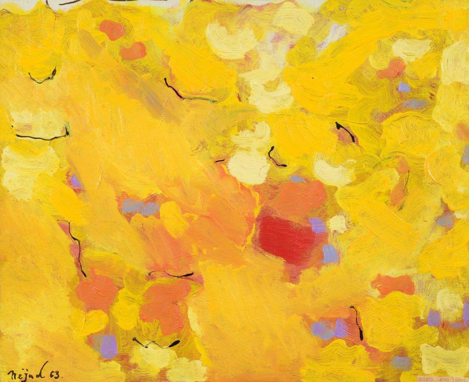 Null 
Nejad DEVRIM (1923 - 1995)

Soleil jaune 1963

Huile sur toile, signée et &hellip;