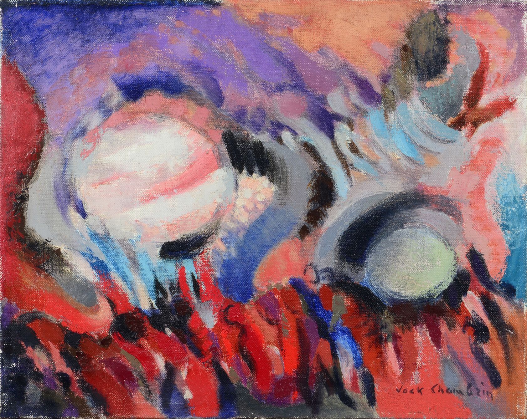 Null Jack CHAMBRIN (1919 - 1983) - Fête nocturne, 1969 - 布面油画，右下角有签名，已辞职，背面有69年的&hellip;
