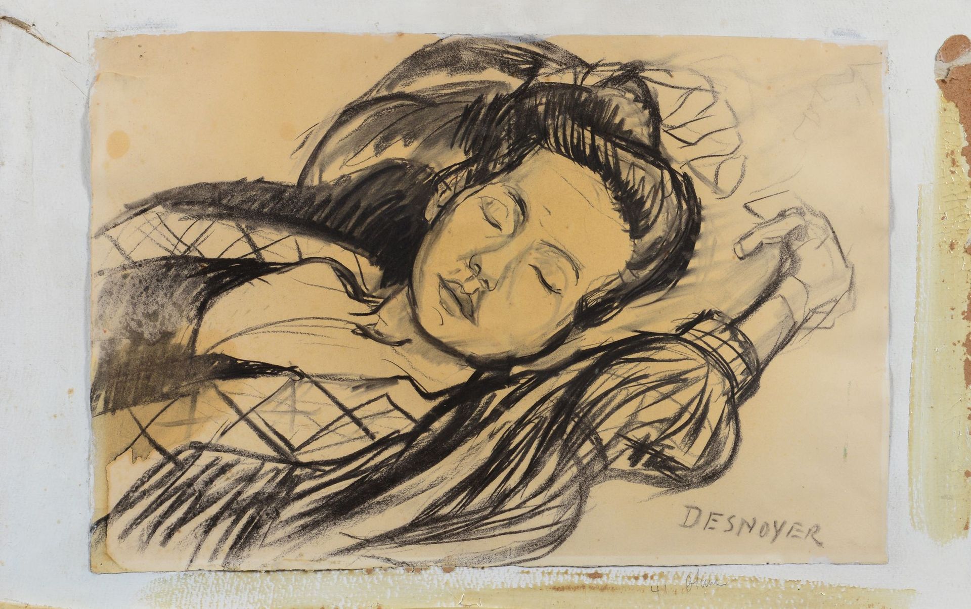 Null 
François DESNOYER (1894 - 1972) - Retrato de hombre - Mujer dormida - Dos &hellip;