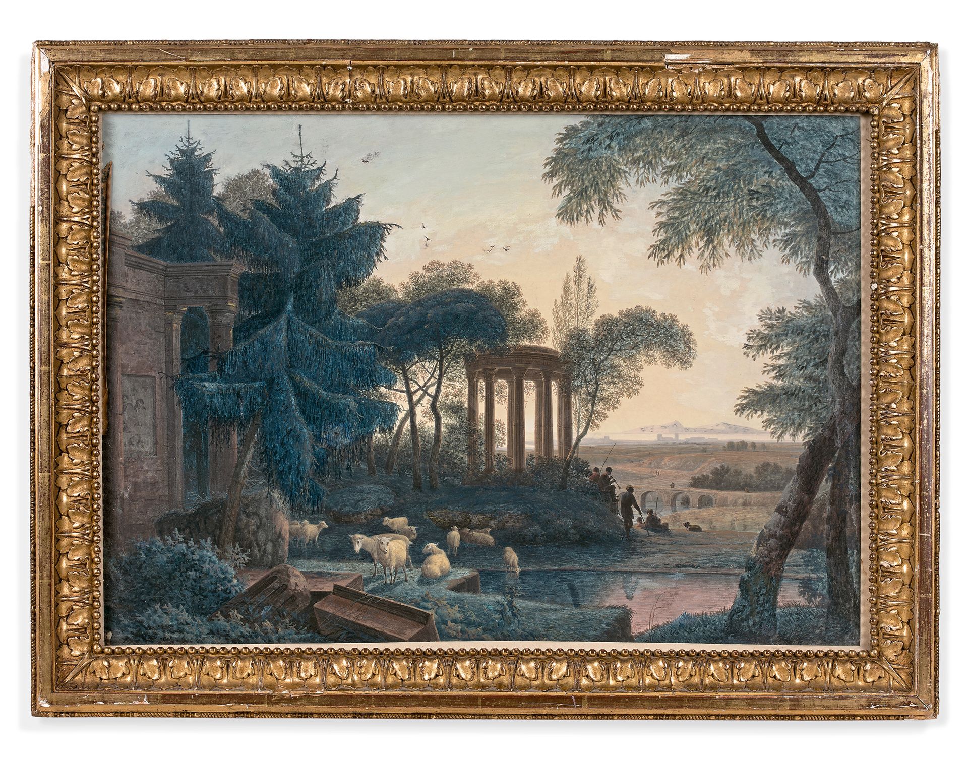 Pietro FABRIS (actif à Naples dans la seconde moitié du XVIIIe siècle) Paysage a&hellip;