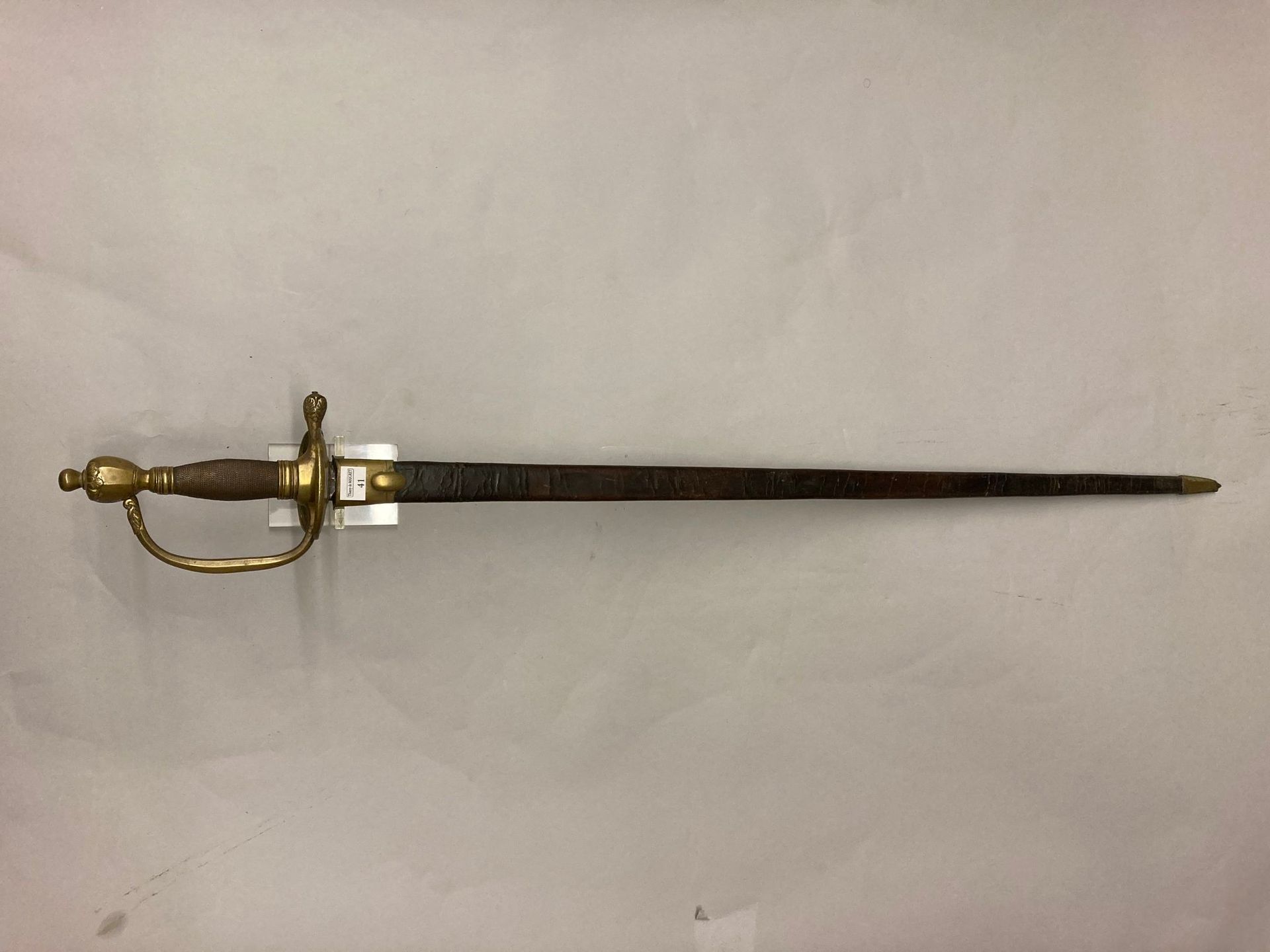 Null German officer's sword, single-branch chased and gilded brass guard with do&hellip;