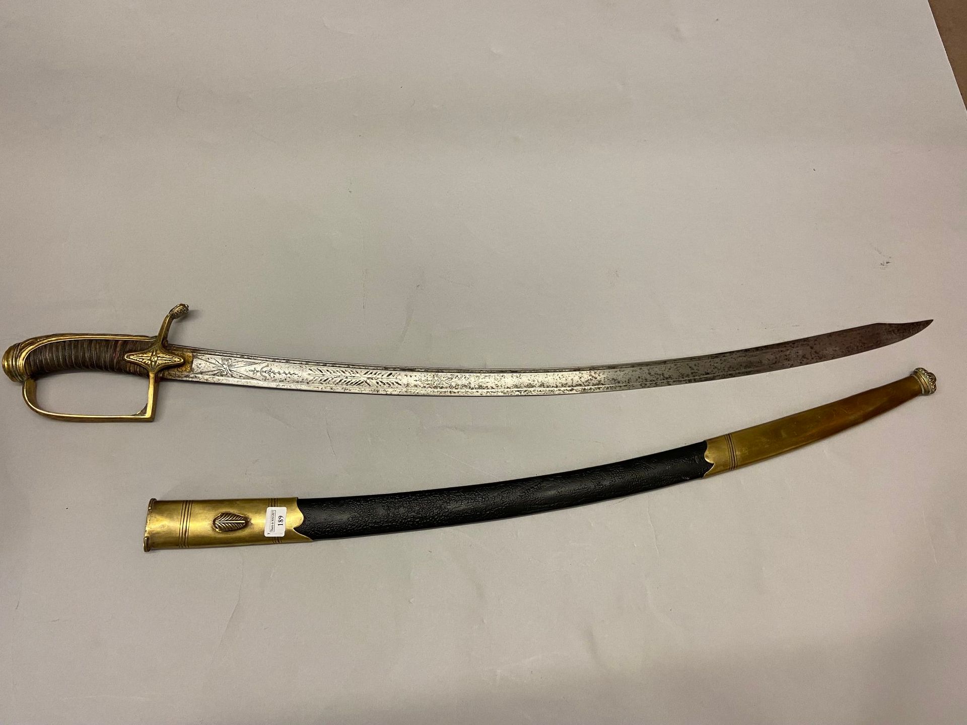 Null Officer's saber, gilded brass single-branch guard modeled after those of ju&hellip;