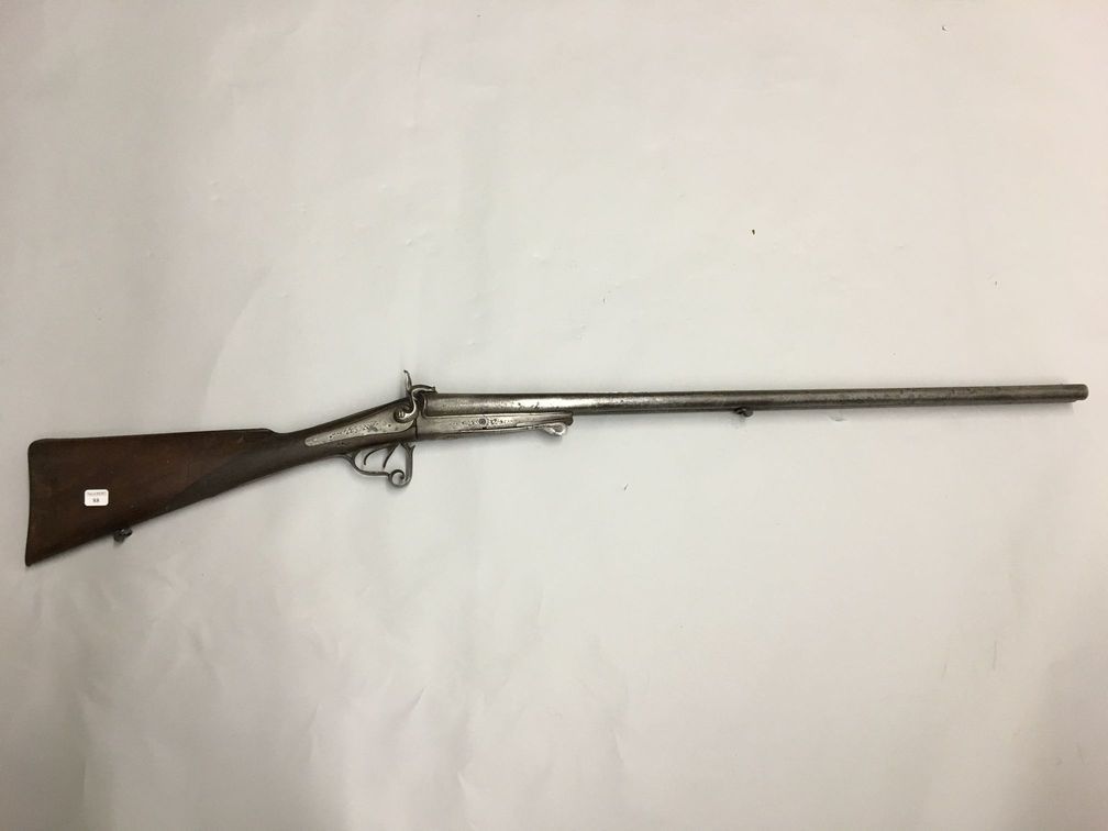 Null 平射猎枪，莱福克斯双管表系统，大马士革枪管带。

约1870-1880年，状况良好