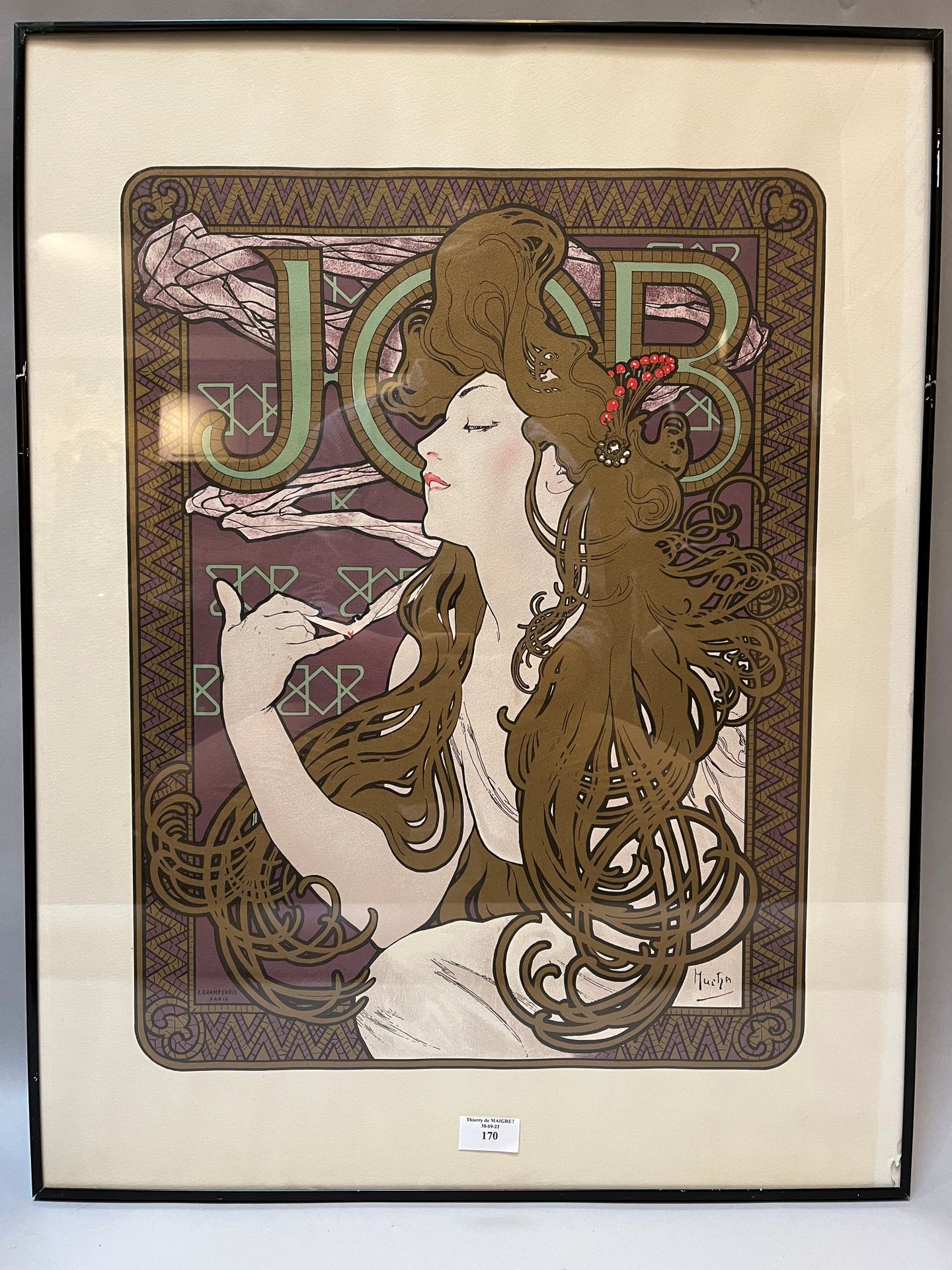 ALPHONSE MUCHA (1860-1939) d'après Job
Impression moderne sur papier vélin d'Arc&hellip;