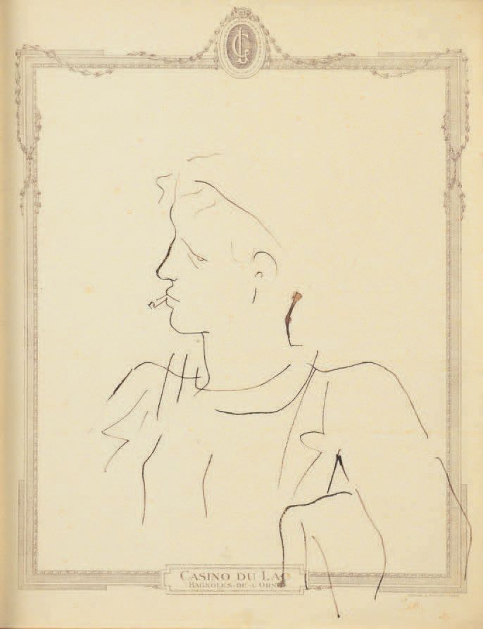 Null Homme fumant de profil, vers 1935
Dessin à l'encre sur papier à l'entête du&hellip;