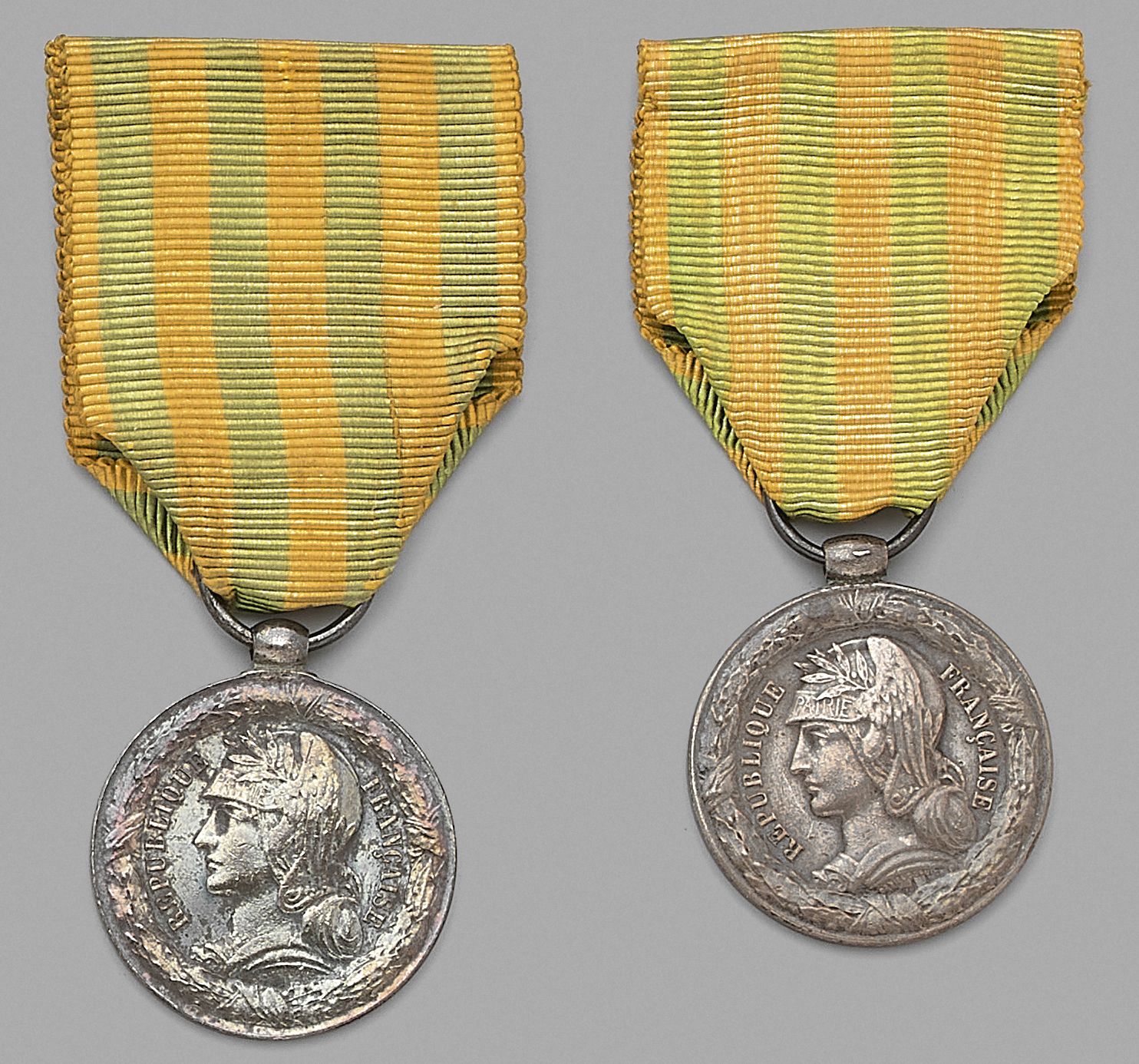 Null - Médaille de la campagne du Tonkin (1883/1886), en argent, poinçonnée par &hellip;