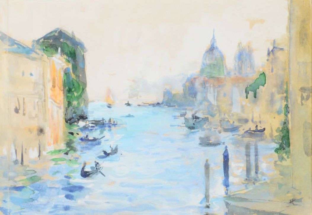 Pierre Eugène MONTÉZIN (1874-1946) Canal à Venise
Aquarelle gouachée, signée de &hellip;
