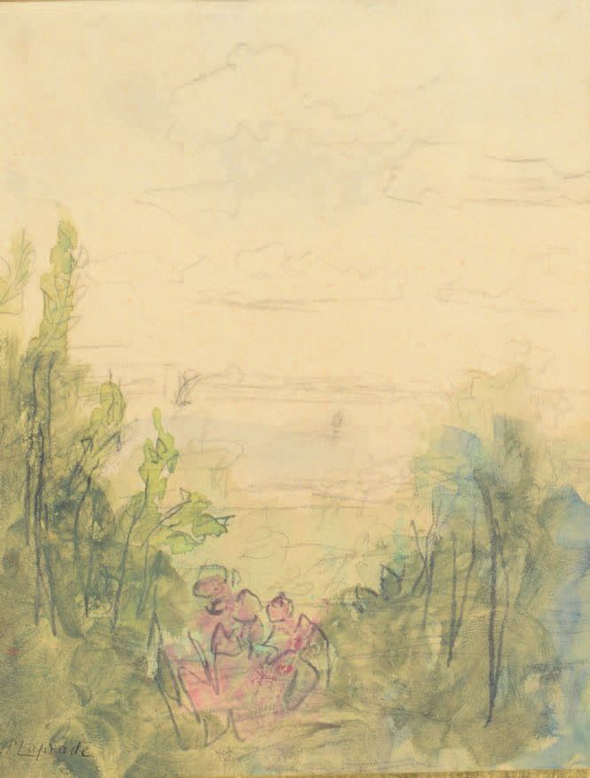 Pierre LAPRADE (1875-1931) 风景
水彩画，左下方签名。
19.5 x 15.5 cm
