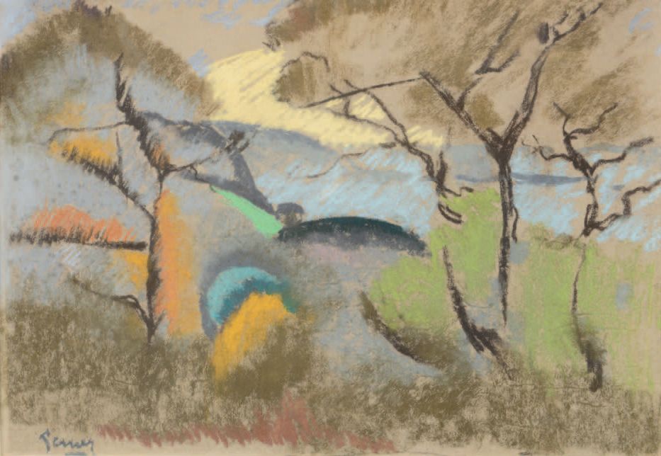 Paul Élie GERNEZ (1888-1948) 风景
粉彩画，左下角有签名。
30 x 42 cm

出处：
- Jacques Rodrigues-&hellip;