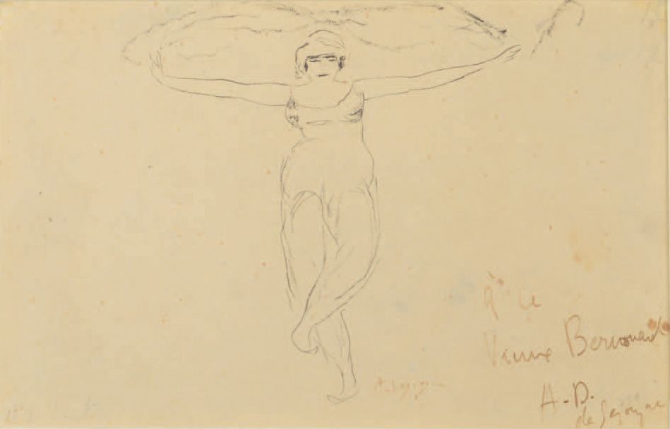 André Albert Marie DUNOYER de SEGONZAC (1884-1974) * Danseuse
Dessin à l'encre, &hellip;