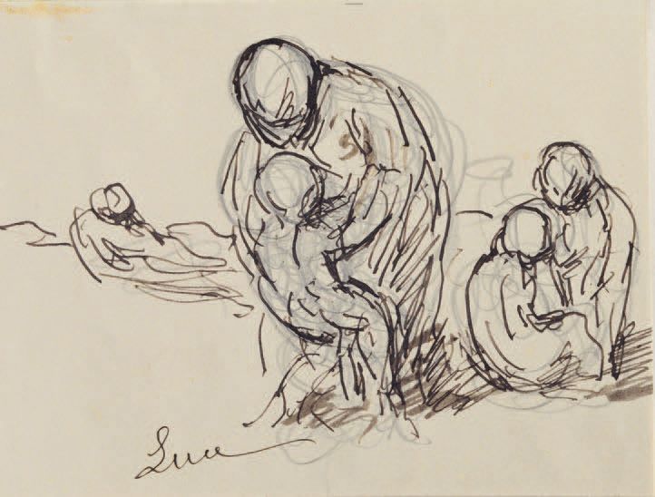 Maximilien LUCE (1858-1941) Studi di figure, 1935
Due disegni a inchiostro su li&hellip;
