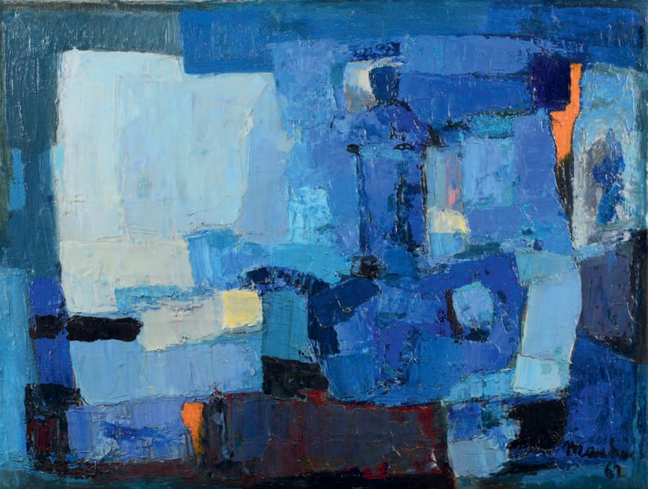 Henri MAUDUIT (1917-2006) Composition bleue
Huile sur toile Signée en bas à droi&hellip;