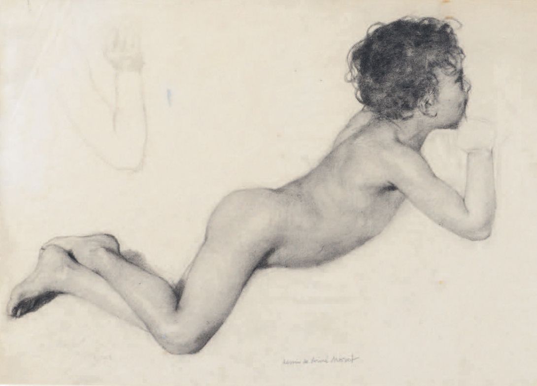 Aimé Nicolas MOROT (1850-1913) Studio di un bambino sdraiato, 1873 ca.
Disegno a&hellip;