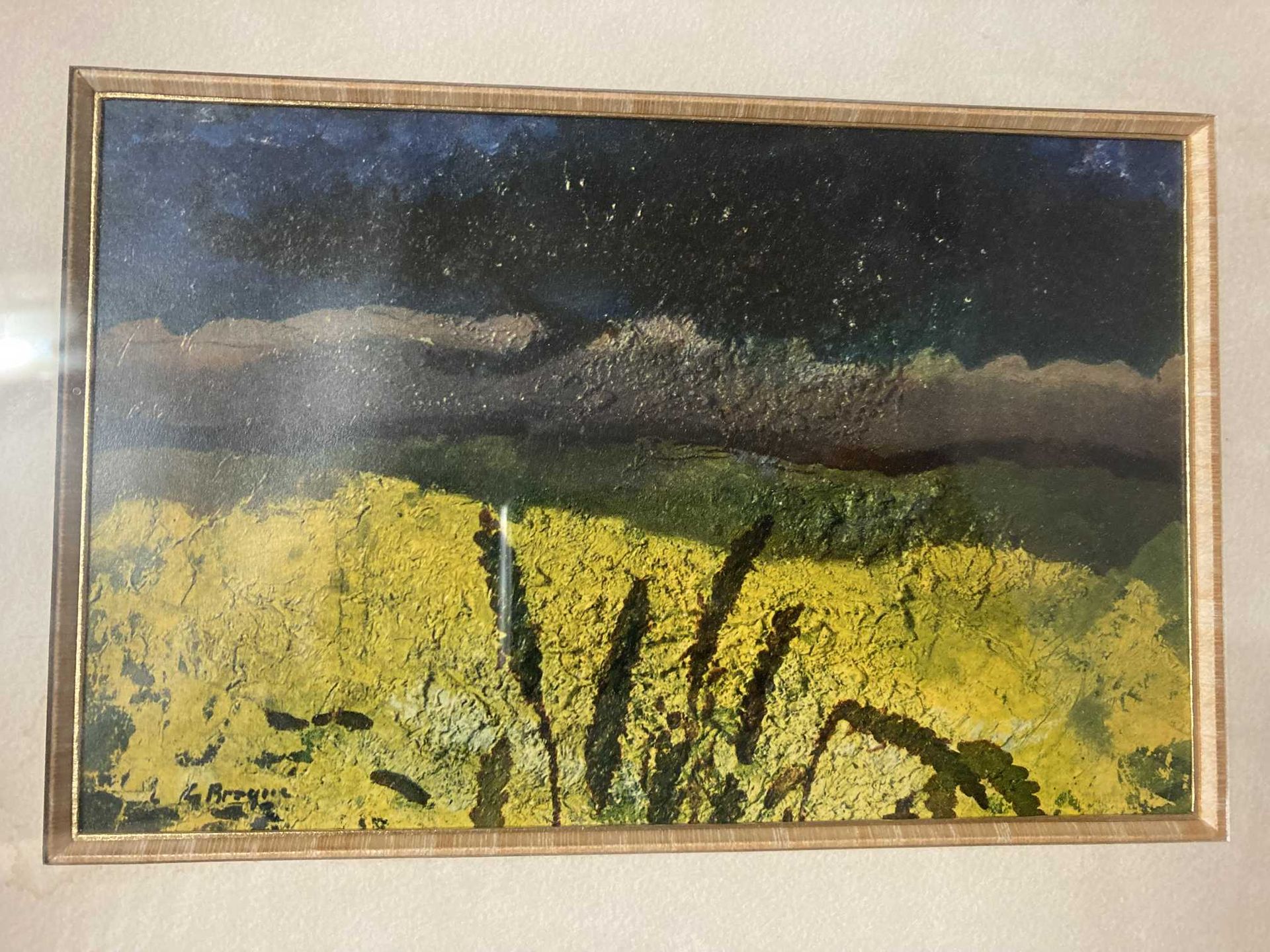 Null "Le champ de blé", reproduction d'après Georges Braque