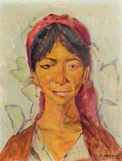 Null 莫里斯-比斯莫斯(1841-1965)

一个女人的画像

裱在纸板上的油画

右下方有签名

27 x 21 cm